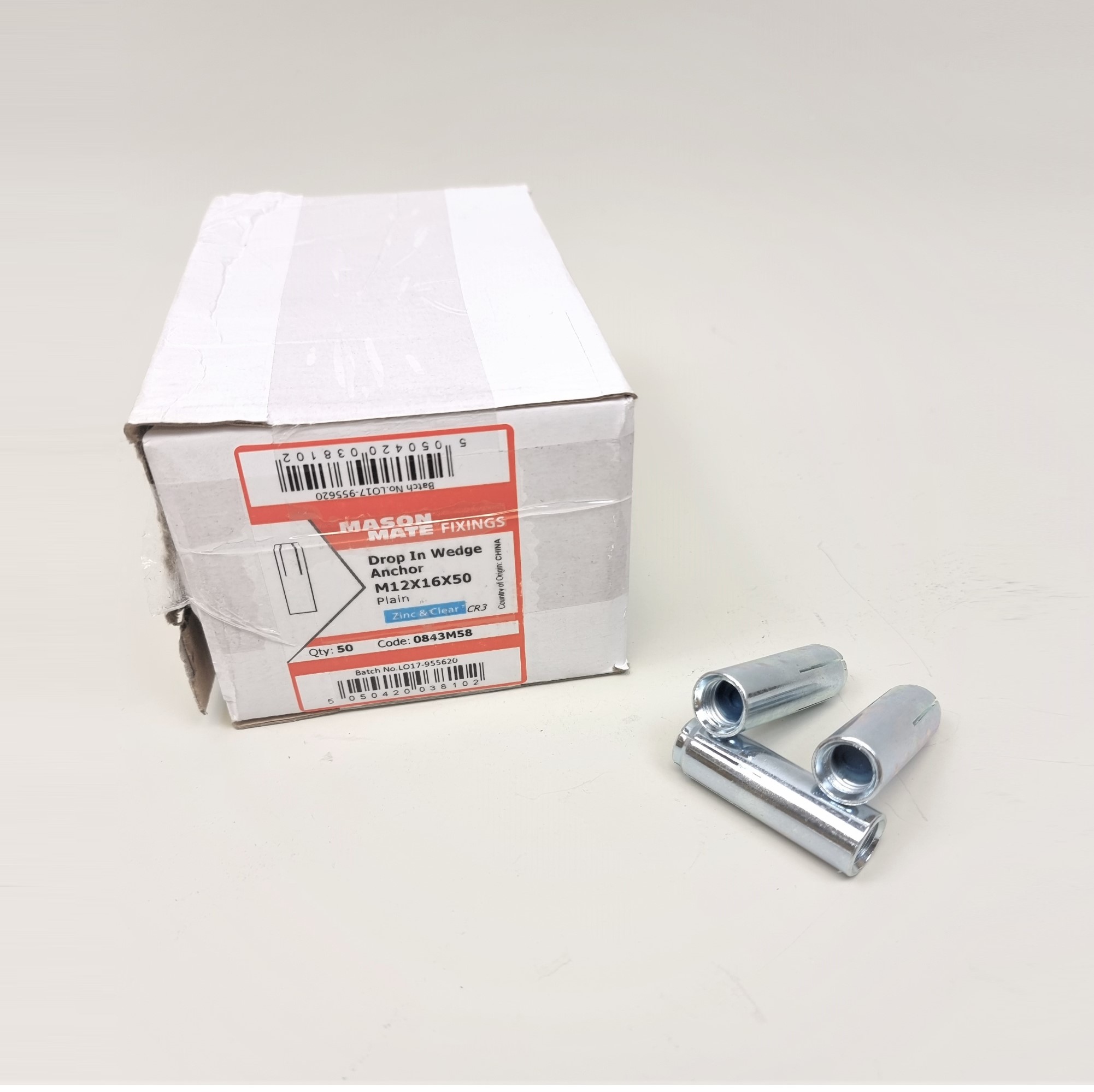 Drop In Wedge Anchor M12 50 Pack Hertfordshire Diamond Products