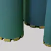 Arix Core drill segments close up, Auto array technology precisely places the diamond partials for maximum efficiency, faster cutting and longer life