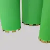 HDP Green Core Drill Range Classic Dimpled segments close up for softer concrete and abrasive aggregates