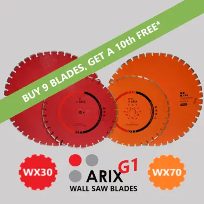 Arix G1 Wall Saw Cat Pic with Logos